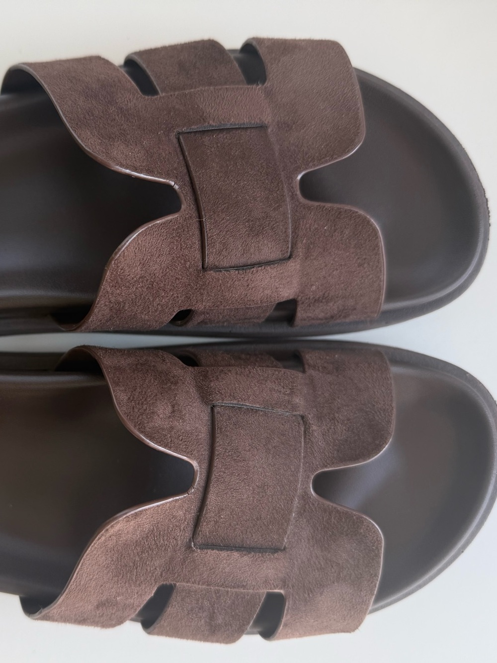 H&M Dark Brown Footbed Sandals Size 8 - Picture 5 of 9